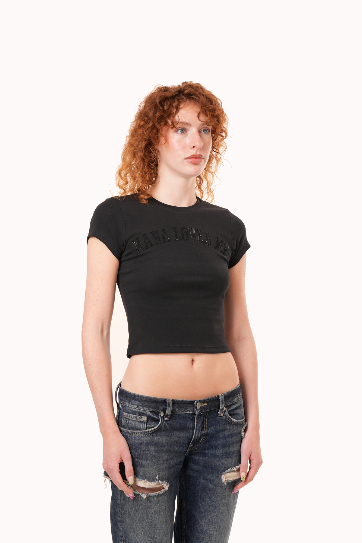 BUBBLES Baby Tee black view 2 #black